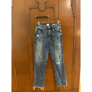 Articles of Society The Village High Rise Straight Jeans Size 4 Distressed Hem